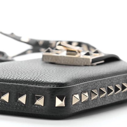 Valentino Garavani Grained Calfskin Rockstud Crossbody Phone Case Black 8 of 8