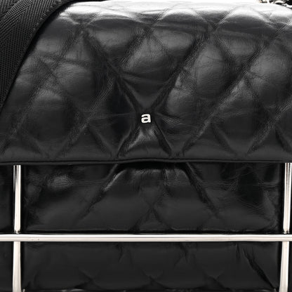 Alexander Wang Calfskin Quilted Halo Crossbody Bag Black 9 of 16