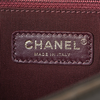 Chanel Glazed Calfskin Quilted Large Gold Bar Top Handle Flap Dark Grey 5 of 9