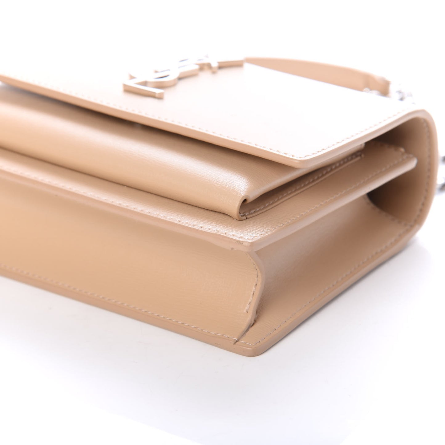 Calfskin Monogram Sunset Chain Wallet Nude Powder