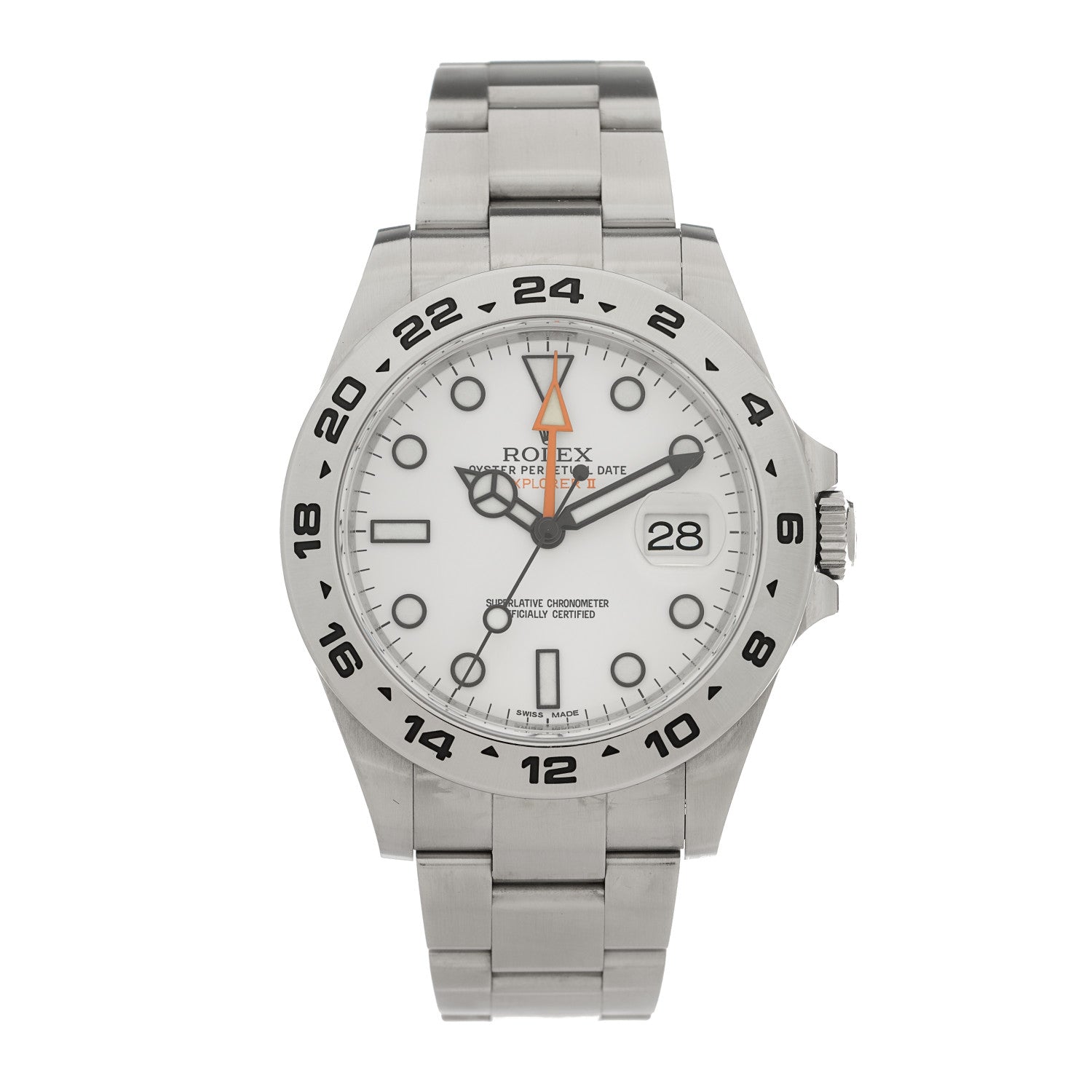 Rolex Stainless Steel 42mm Oyster Perpetual Date Explorer II Watch White 216570 1 of 4