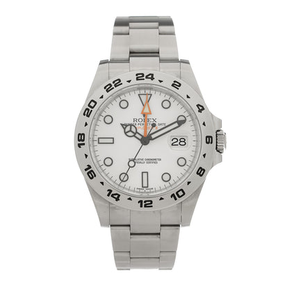 Rolex Stainless Steel 42mm Oyster Perpetual Date Explorer II Watch White 216570 1 of 4