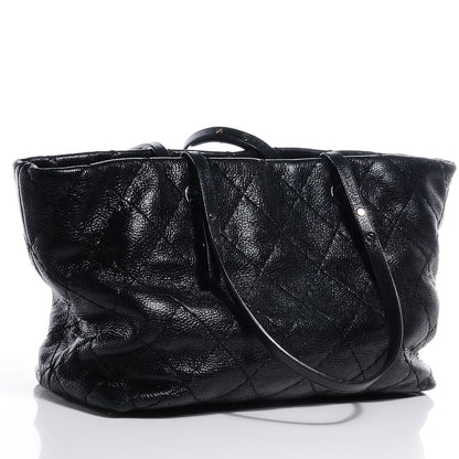 Chanel Glazed Calfskin Large On The Road Tote Black 3 of 7