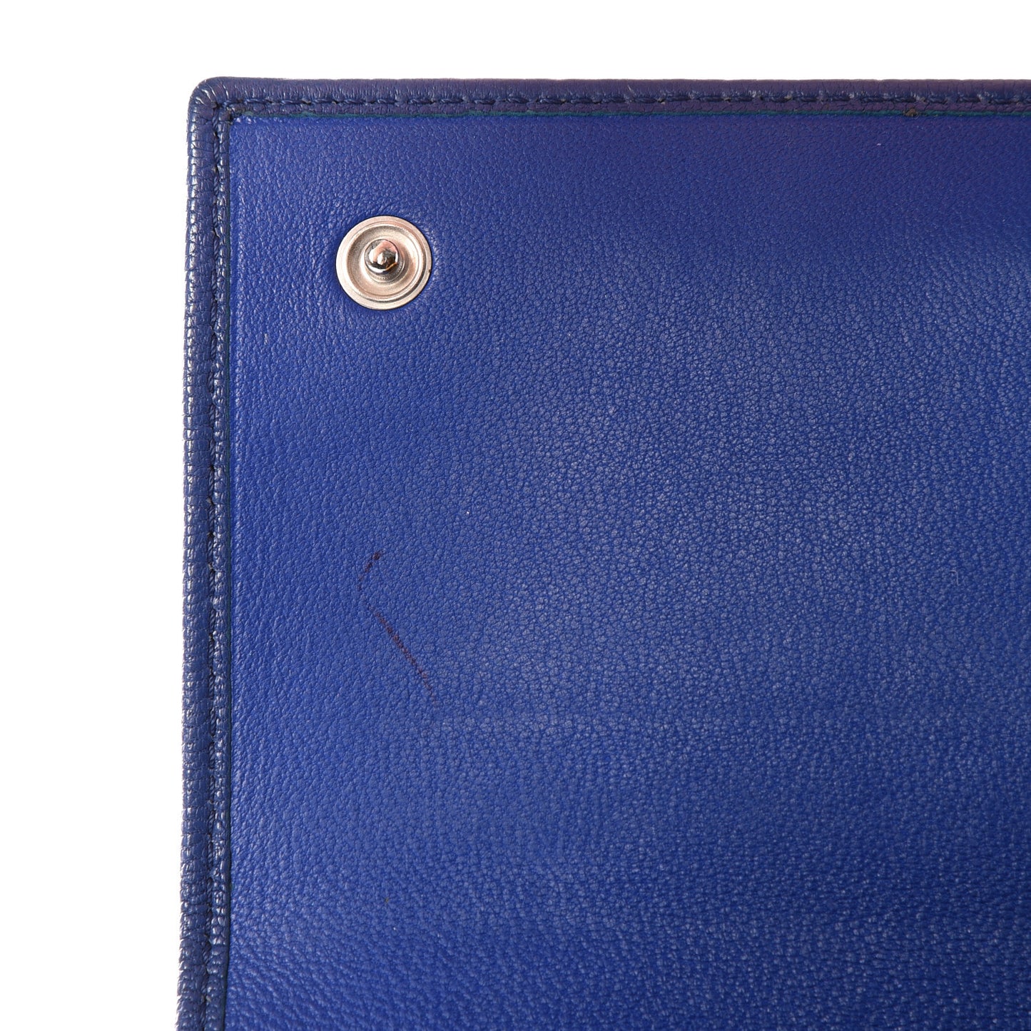 Goatskin Pandora Flap Continental Wallet Deep Blue