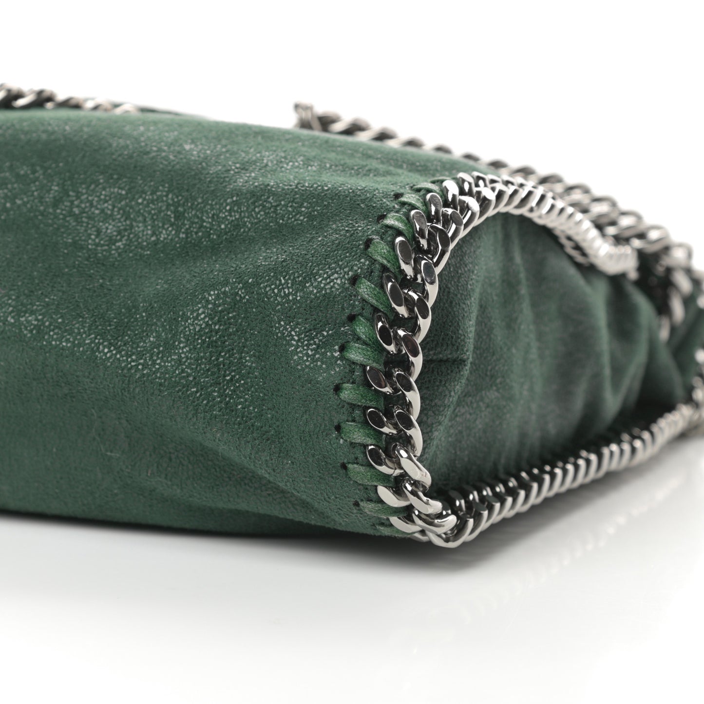 Shaggy Deer Falabella Fold Over Tote Green