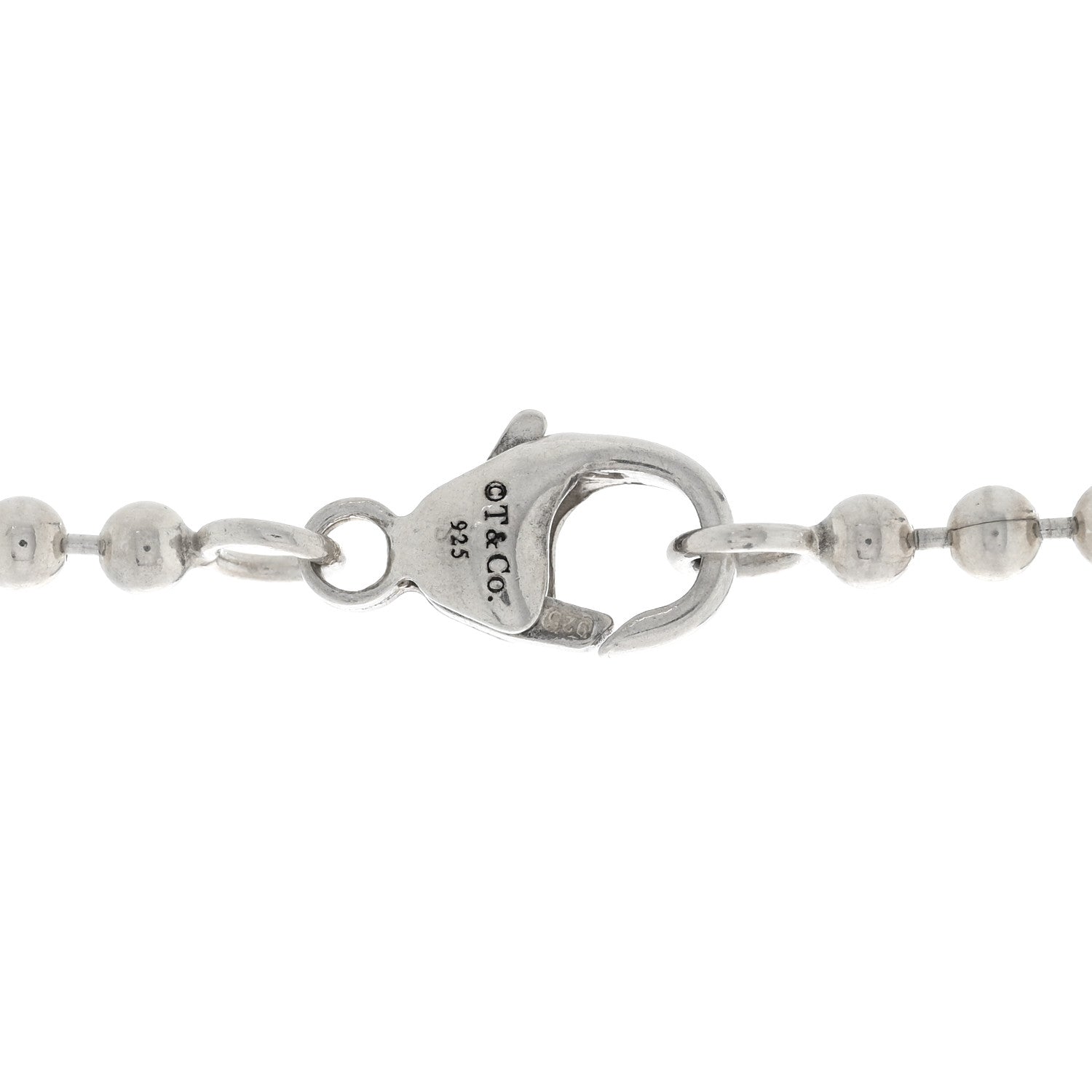Tiffany Sterling Silver Large Trefoil Key Pendant Necklace 4 of 4