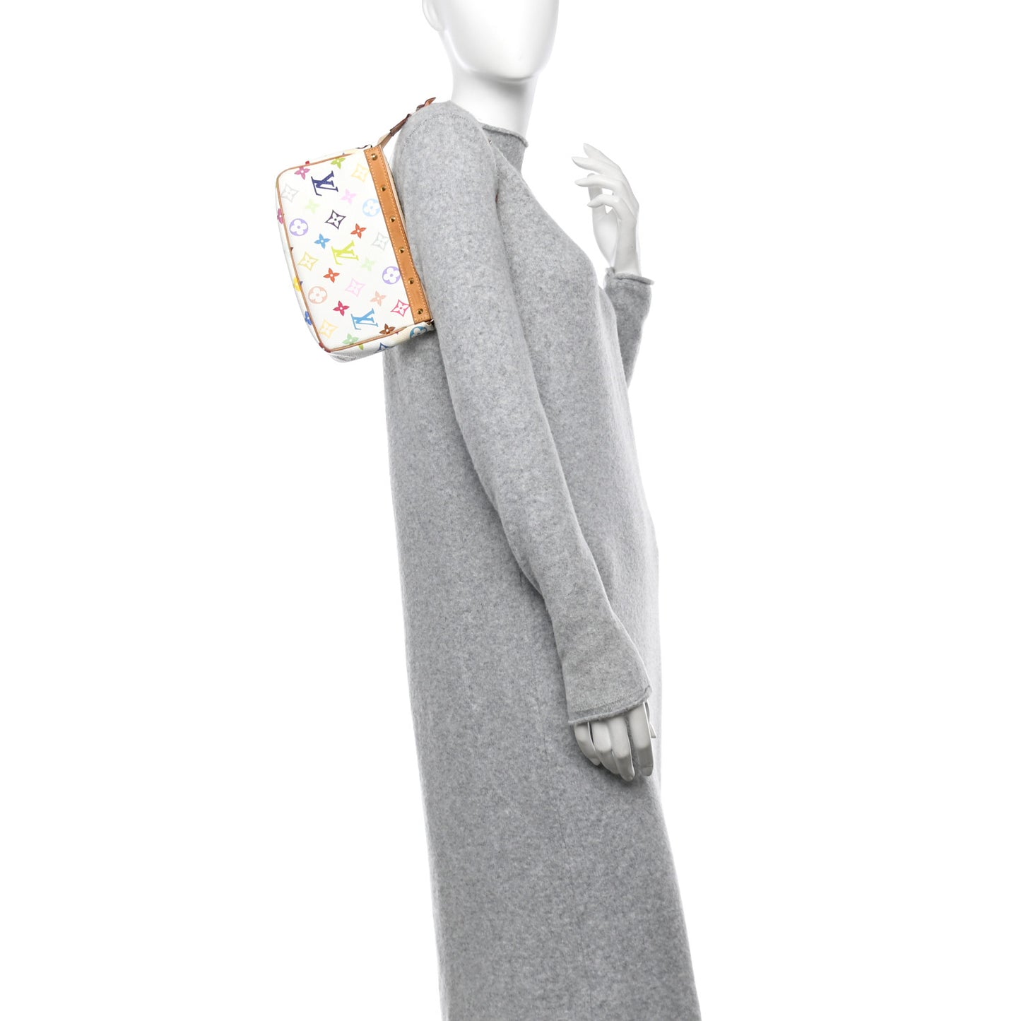 Monogram Multicolor Pochette Accessories White