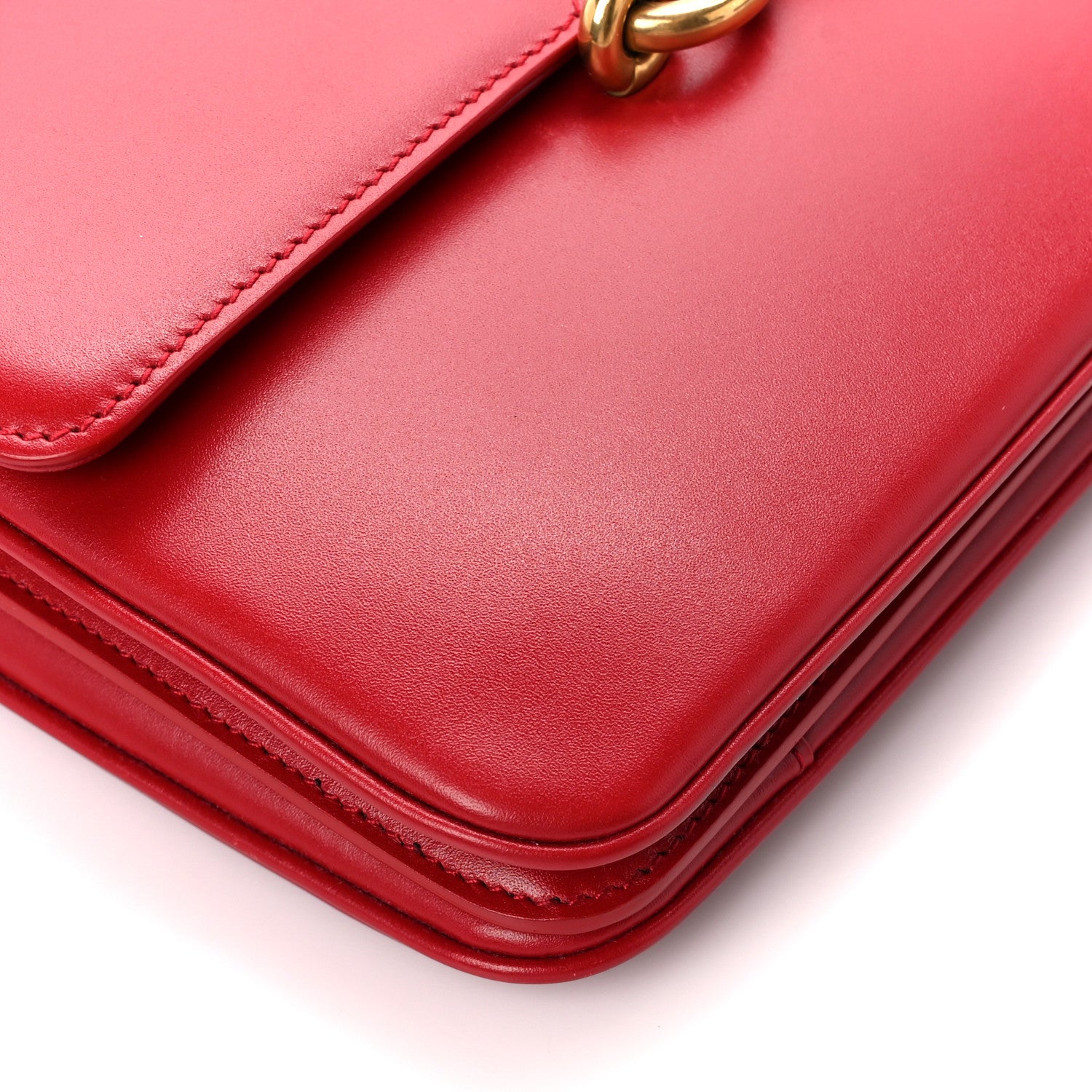 Saint Laurent Smooth Calfskin Le Maillon Satchel Rouge Eros 10 of 12