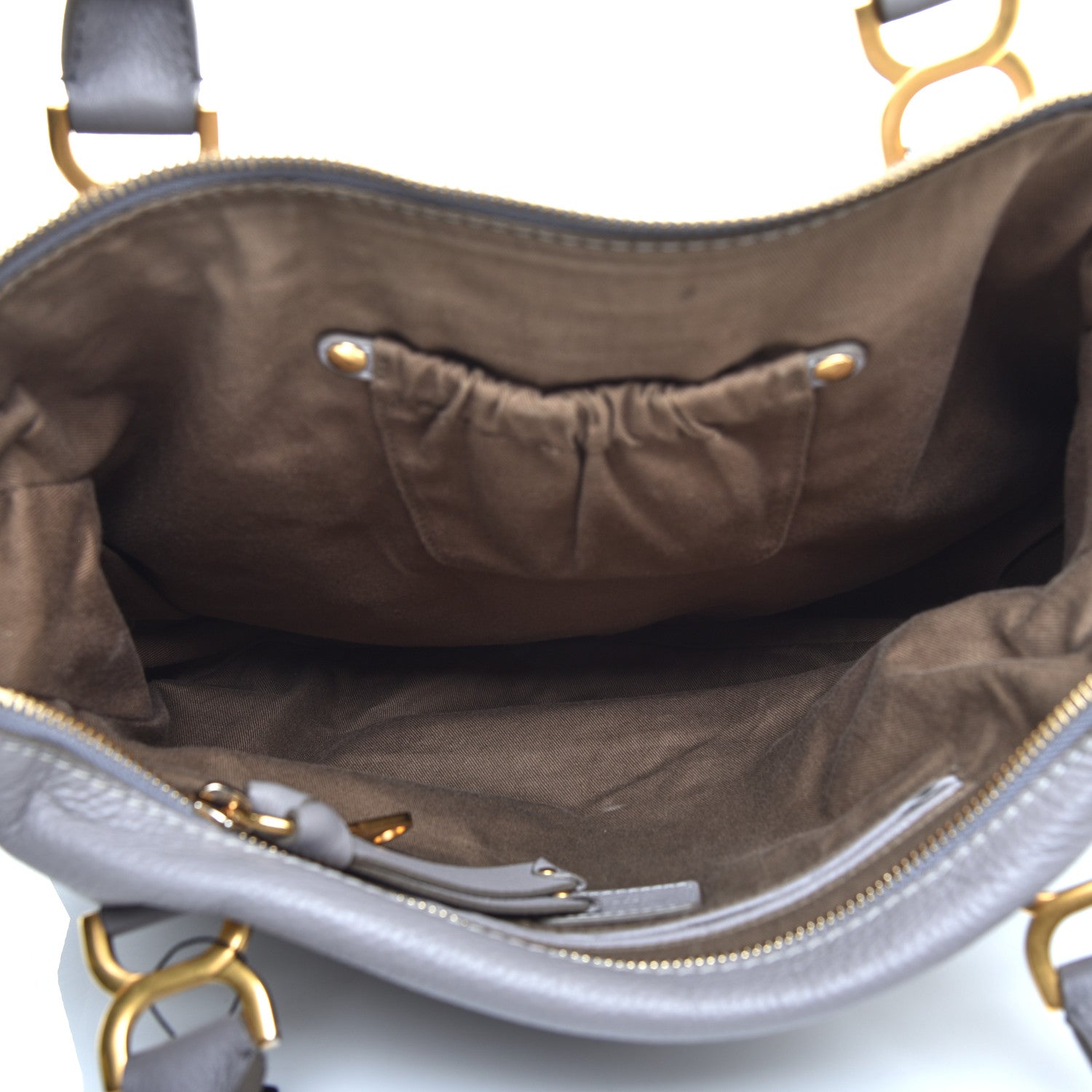 Chloe Calfskin Large Marcie Satchel Cashmere Grey 5 of 10