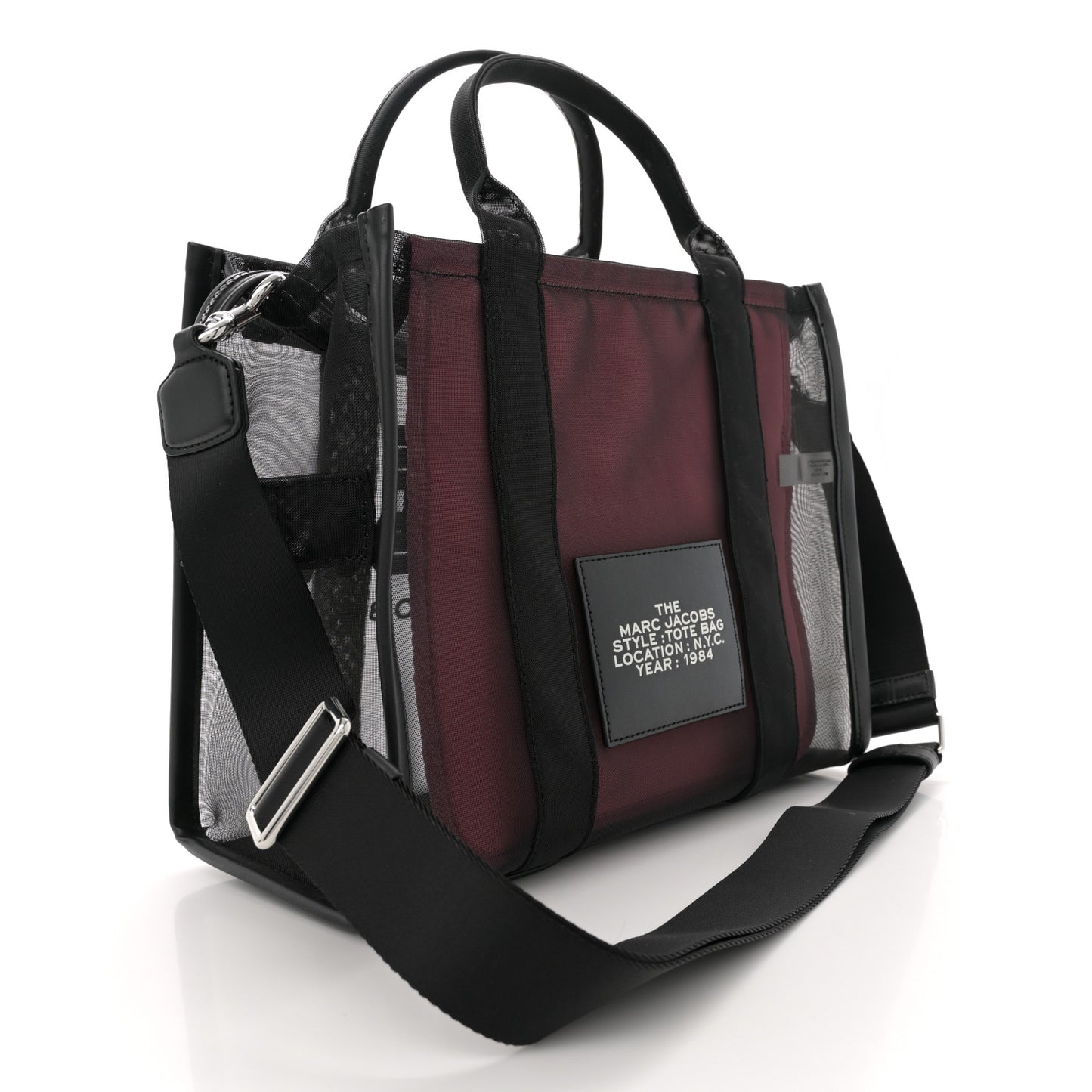 Nylon The Mesh Medium Tote Bag Black Pink