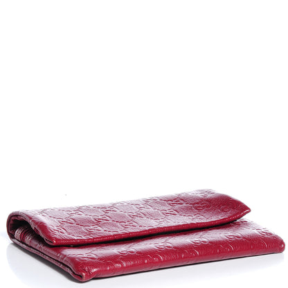 Gucci Guccissima Leather Travel Document Case Raspberry Red 4 of 9