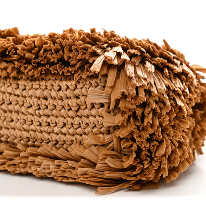 Chanel Raffia Fringe Nano Kelly Shopper Dark Beige 10 of 11