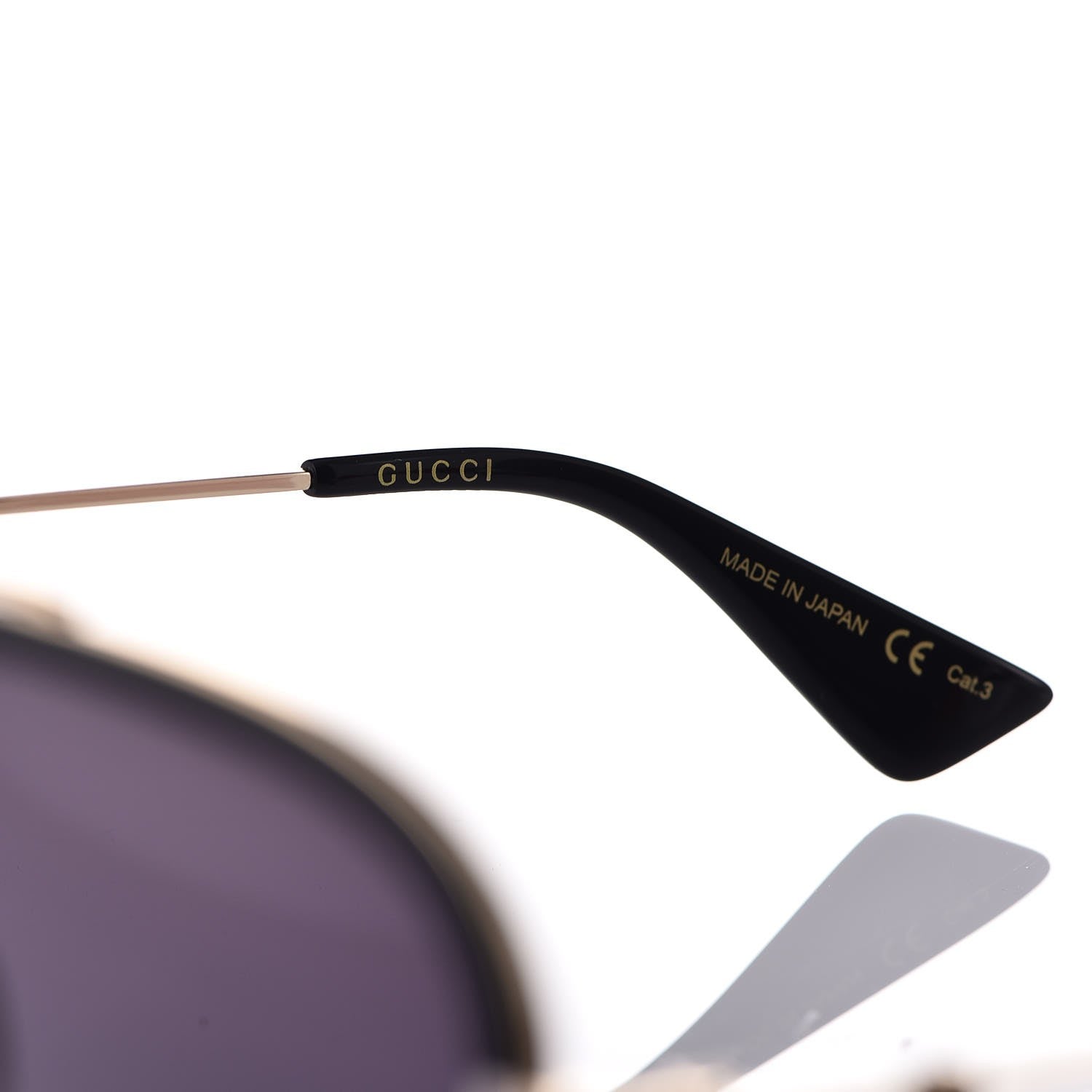 Gucci Aviator Sunglasses GG0062S Black White 6 of 8