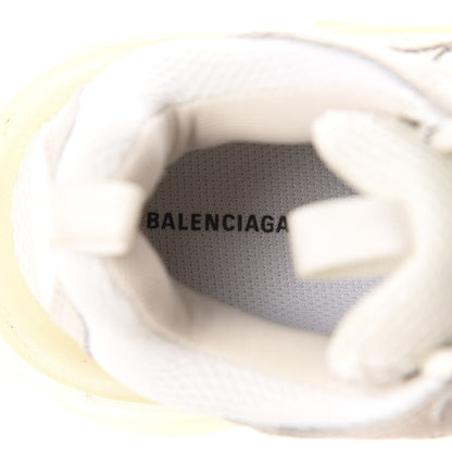 Balenciaga Fabric Mesh Clear Sole Womens Triple S Sneakers 37 White 9 of 9