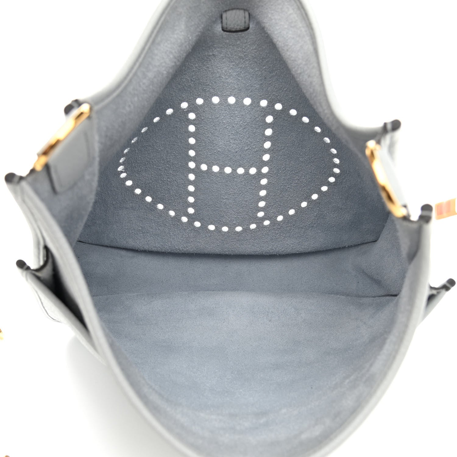 Hermes Taurillon Clemence Evelyne III GM Bleu Pale 5 of 11