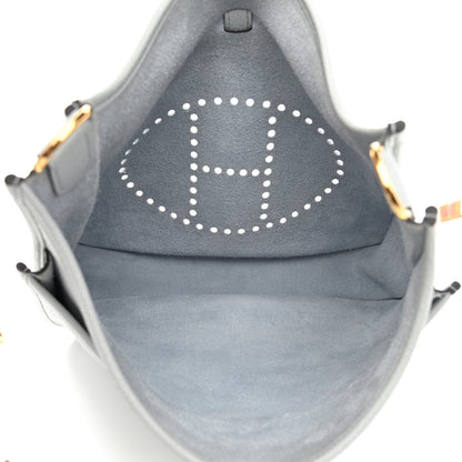 Hermes Taurillon Clemence Evelyne III GM Bleu Pale 5 of 11