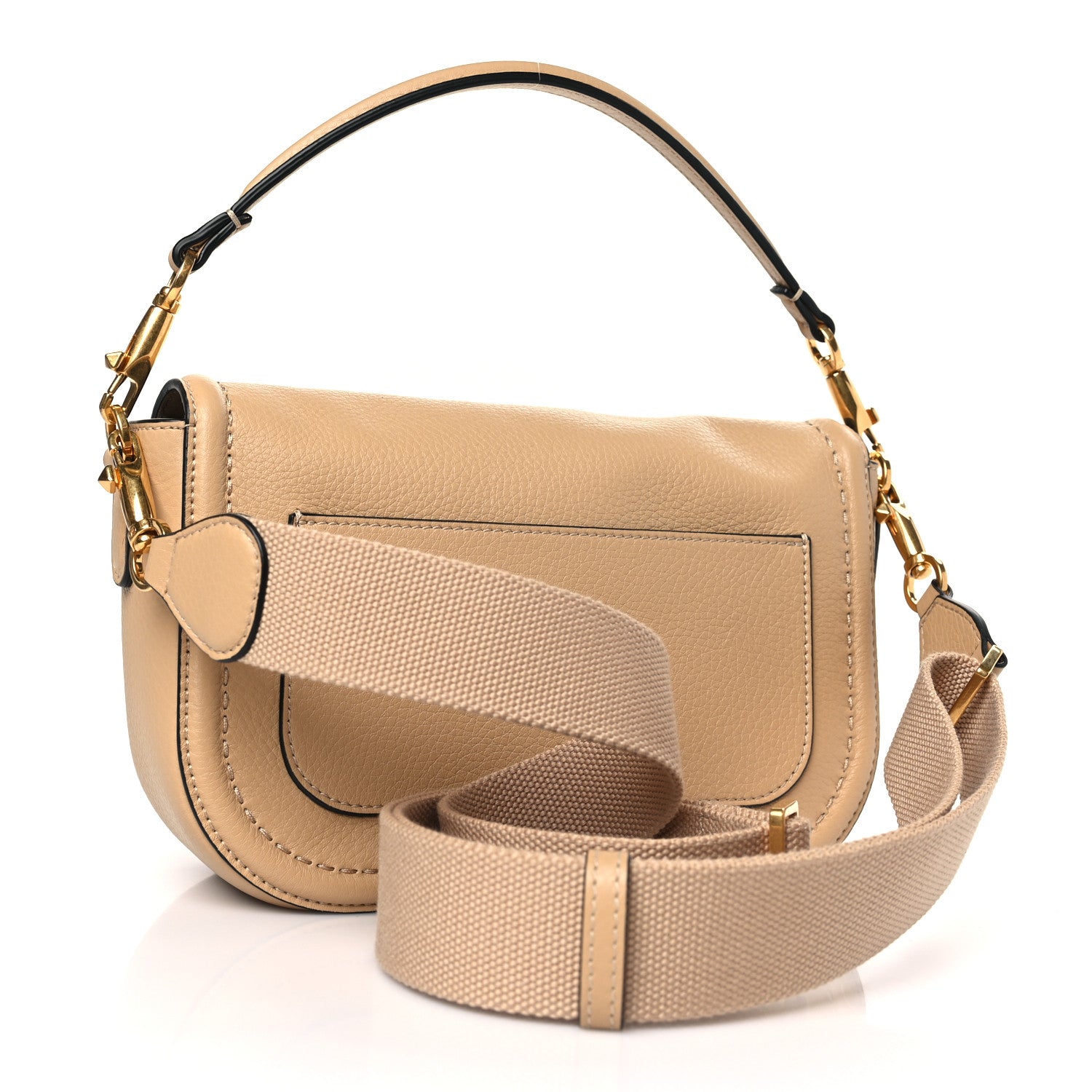 Valentino Garavani Soft Grainy Calfskin Alltime Shoulder Bag Cappuccino 3 of 8