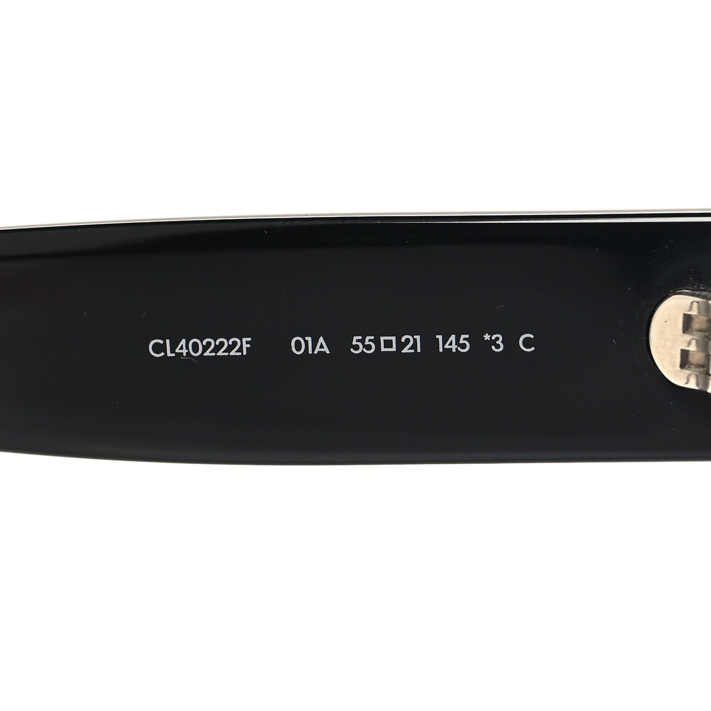 Acetate Triomphe Sunglasses CL40222F Black