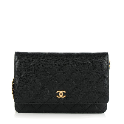 Chanel Caviar Quilted Wallet On Chain WOC Black 1 of 8