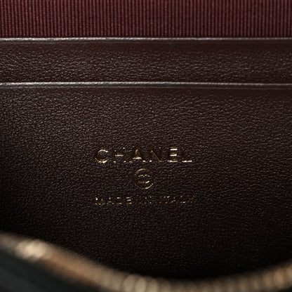 Chanel Lambskin Quilted Top Handle Slim Vanity With Chain Black 6 of 11