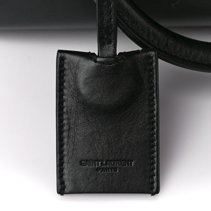 Saint Laurent Calfskin Classic Duffle 6 Black 9 of 13