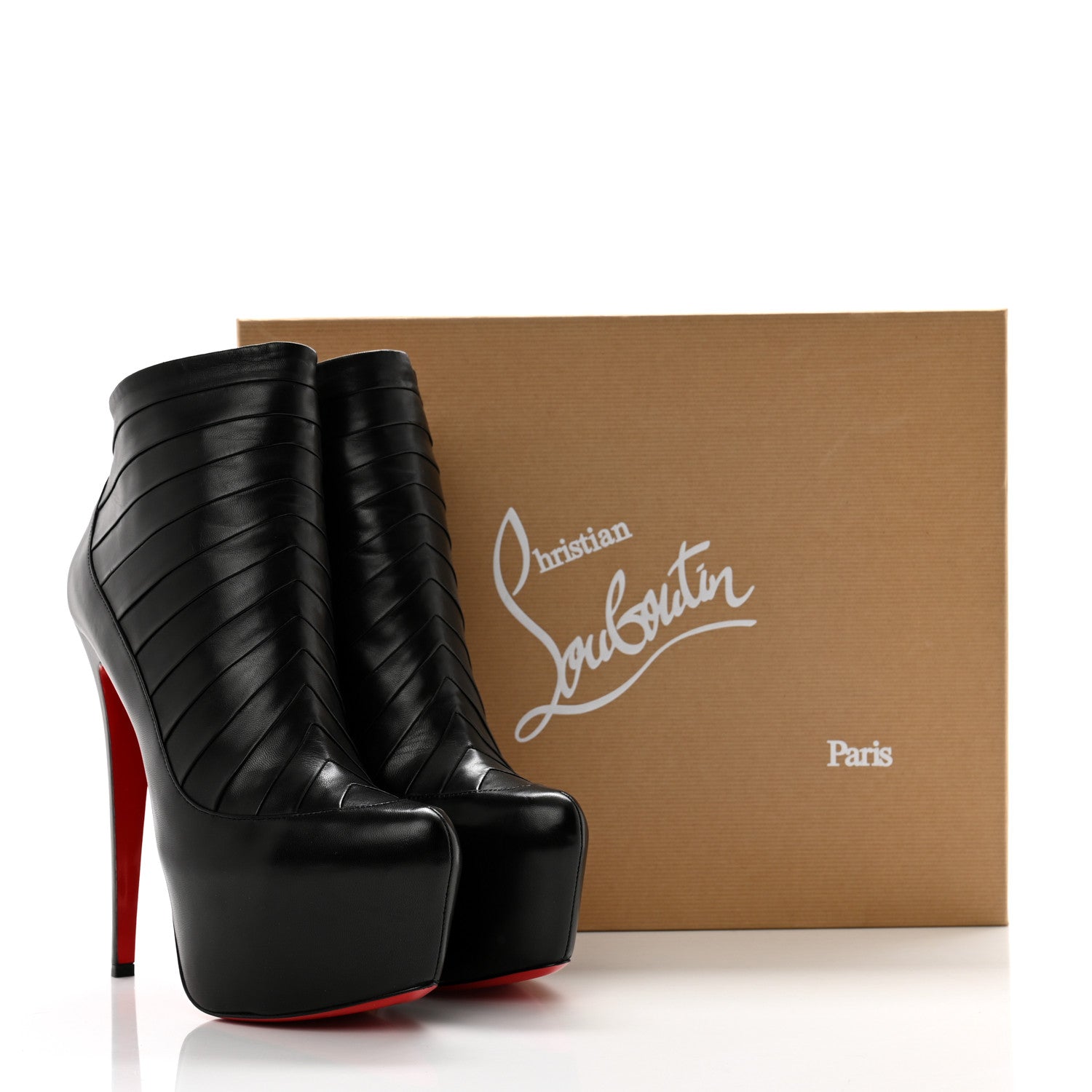 Christian Louboutin Nappa Amor 160 Platform Ankle Booties 40 Black 8 of 8