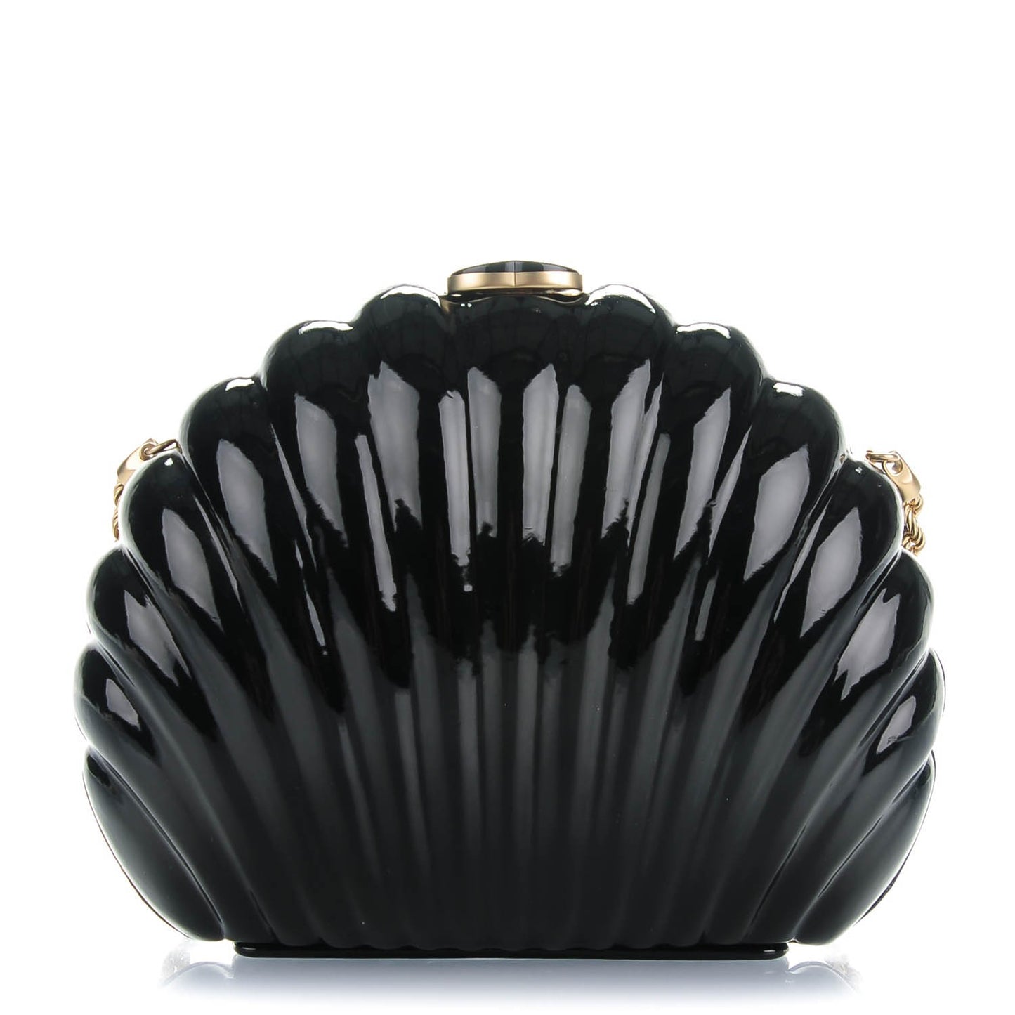 Vinyl Saint Tropez Evening Clutch Black