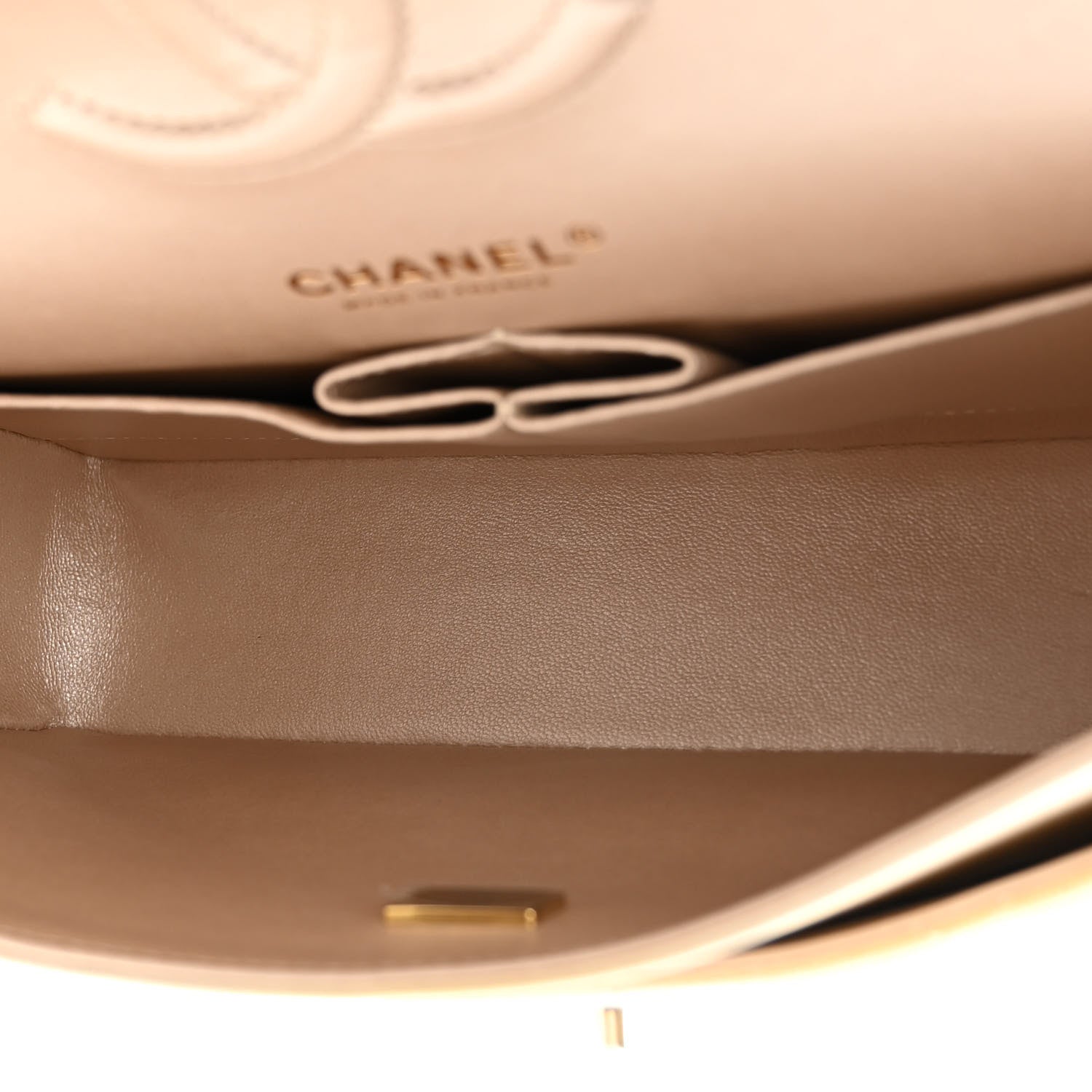Chanel Metallic Goatskin Quilted Ombre Medium Double Flap Gold 5 of 18