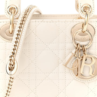 Christian Dior Lambskin Cannage Mini Lady Dior Latte 7 of 14