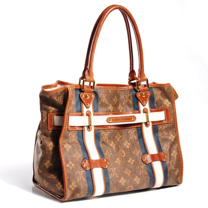 Louis Vuitton Monogram Rayures Tisse Sac GM Blue 3 of 7