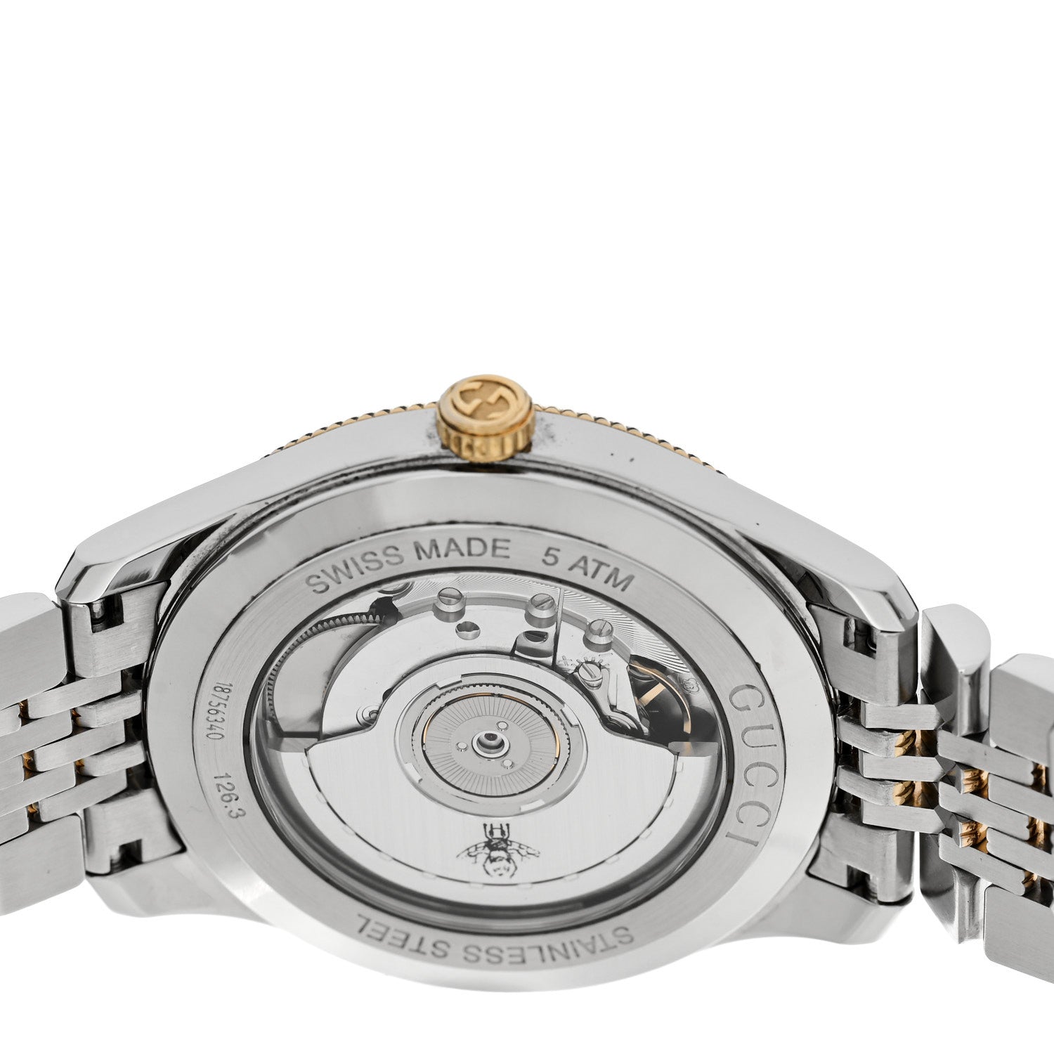 Gucci Stainless Steel 40mm G-Timeless Two Tone Charm Automatic Watch 4 of 5