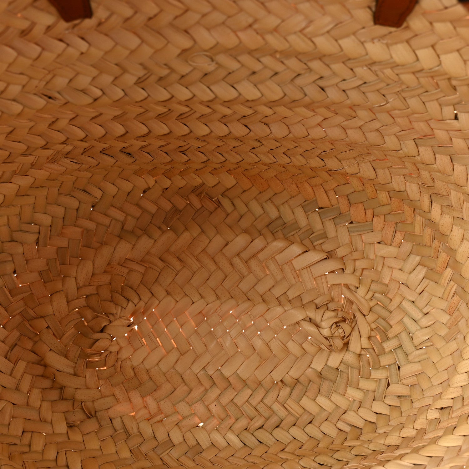 Celine Raffia Calfskin Triomphe Teen Panier Tan 5 of 9
