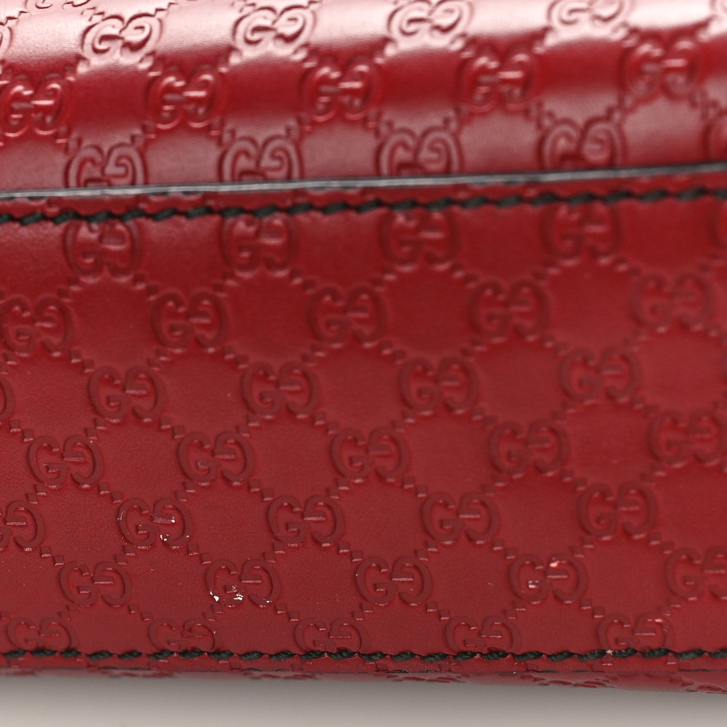 Microguccissima Medium Emily Chain Shoulder Bag Red