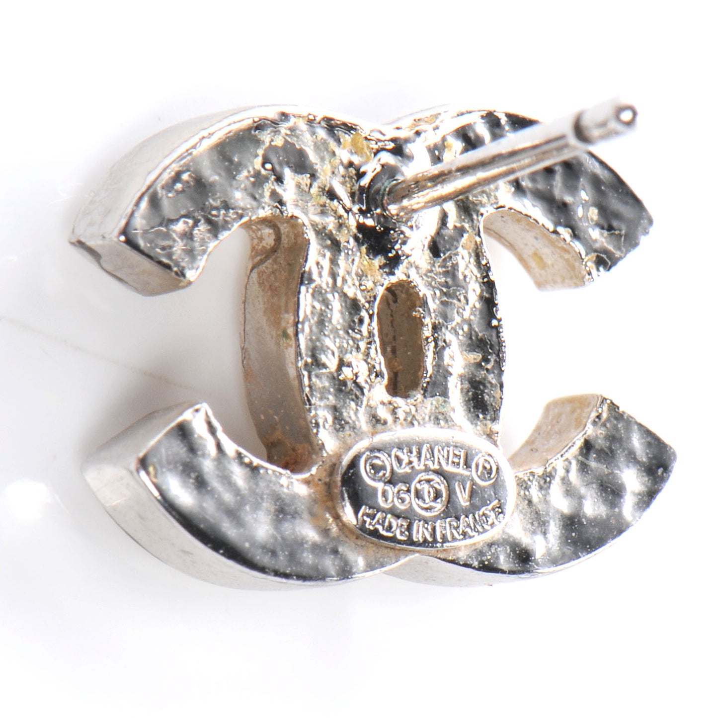 Crystal CC Earrings Silver