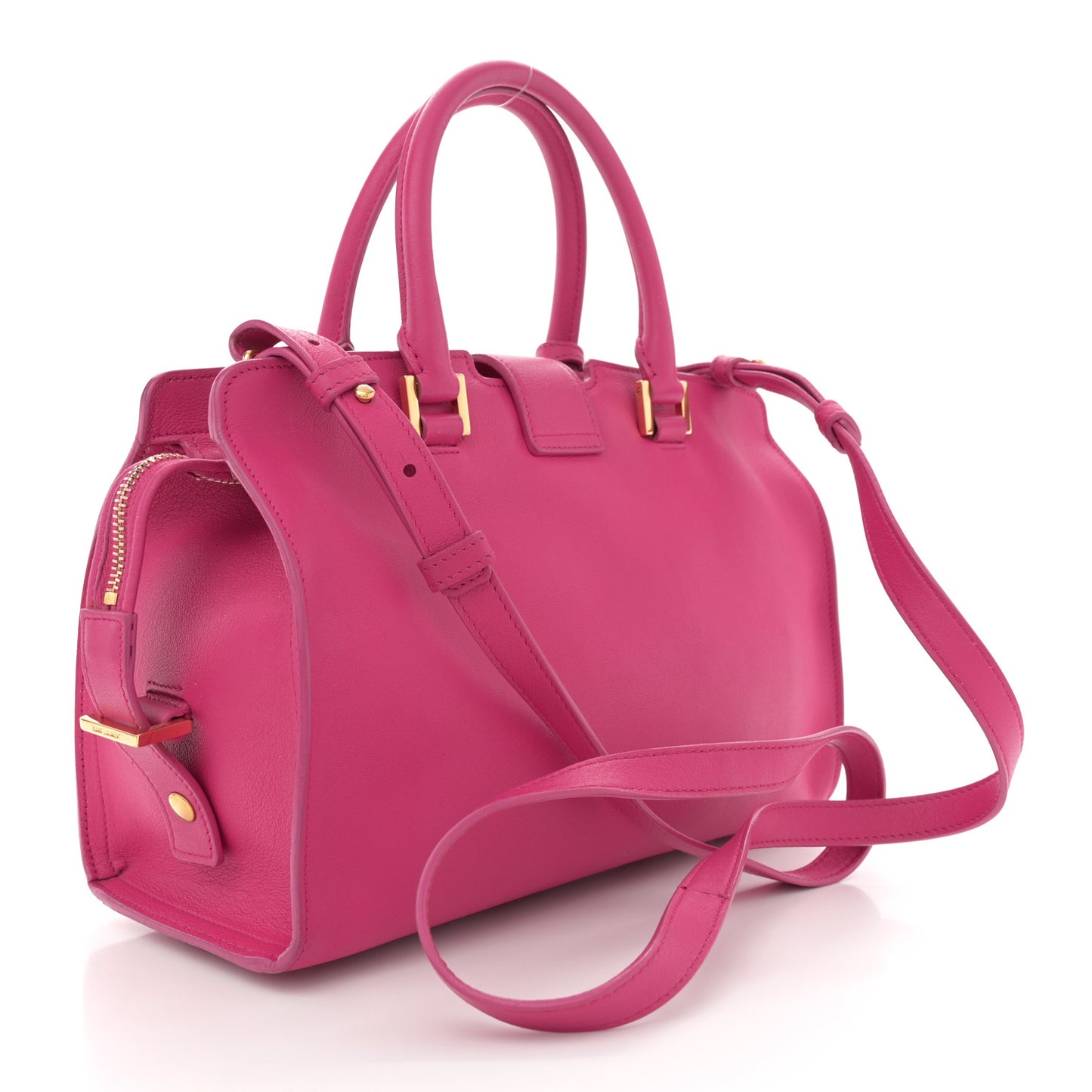 Calfskin Small Monogram Cabas Fuchsia