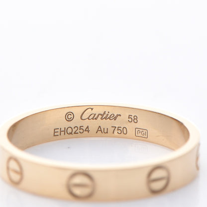 Cartier 18K Yellow Gold 3.5mm LOVE Wedding Band Ring 58 8.5 4 of 4