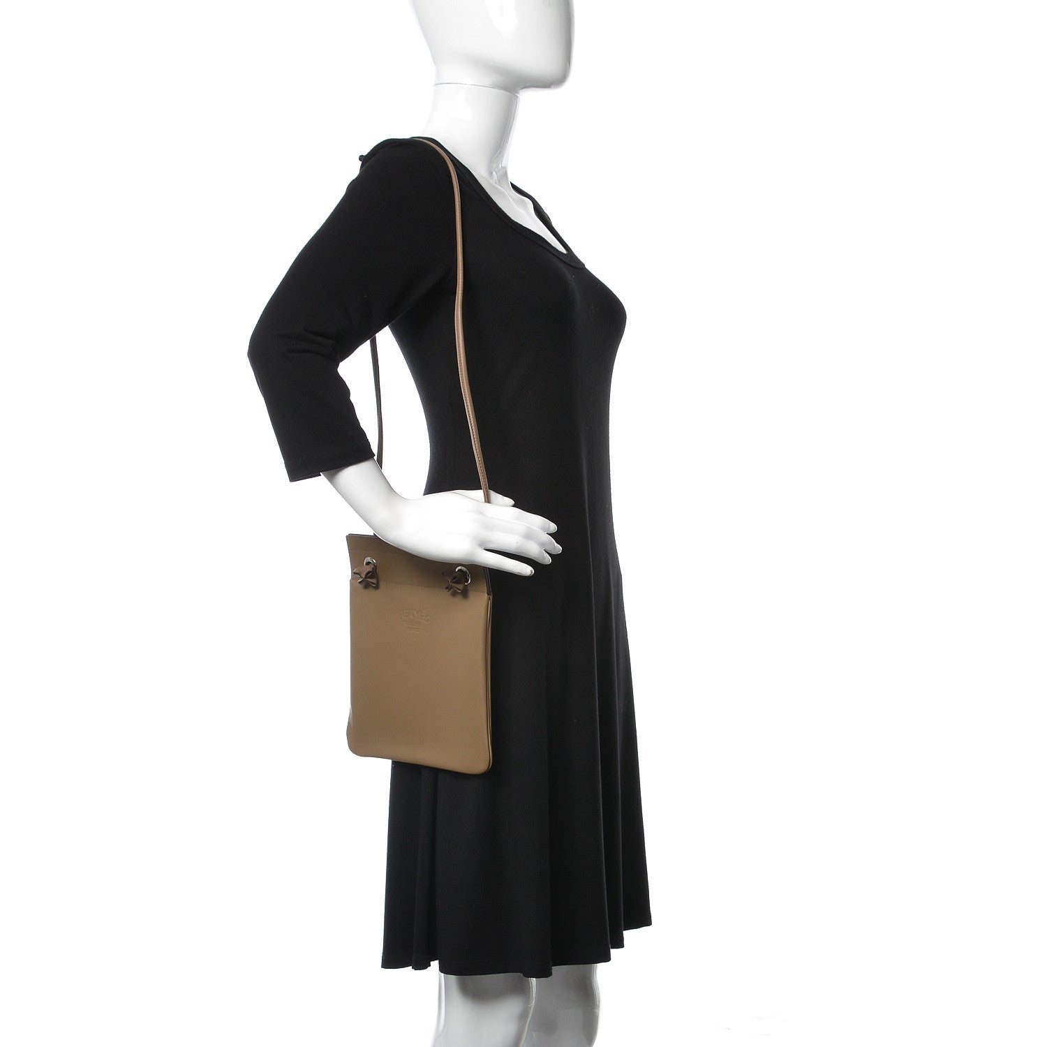 Hermes Milo Lambskin Swift Mini Aline Etoupe 2 of 10