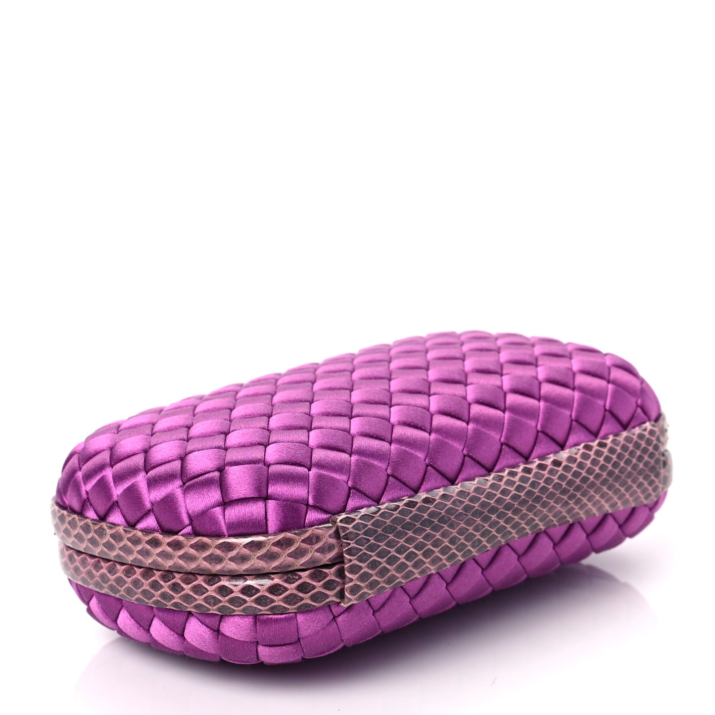 Satin Intreccio Impero Ayers Knot Clutch Orchid