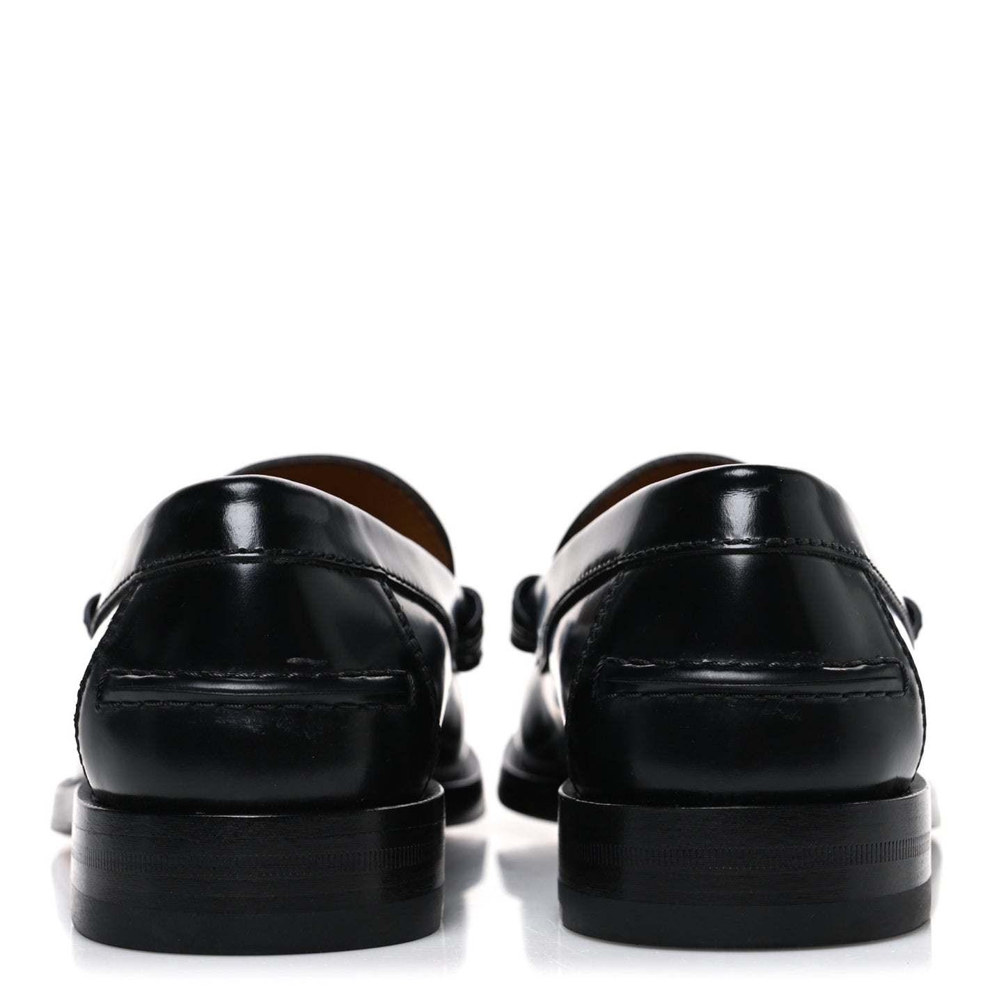 Millennial Ribot Cut Out Interlocking G Loafers 39.5 Black