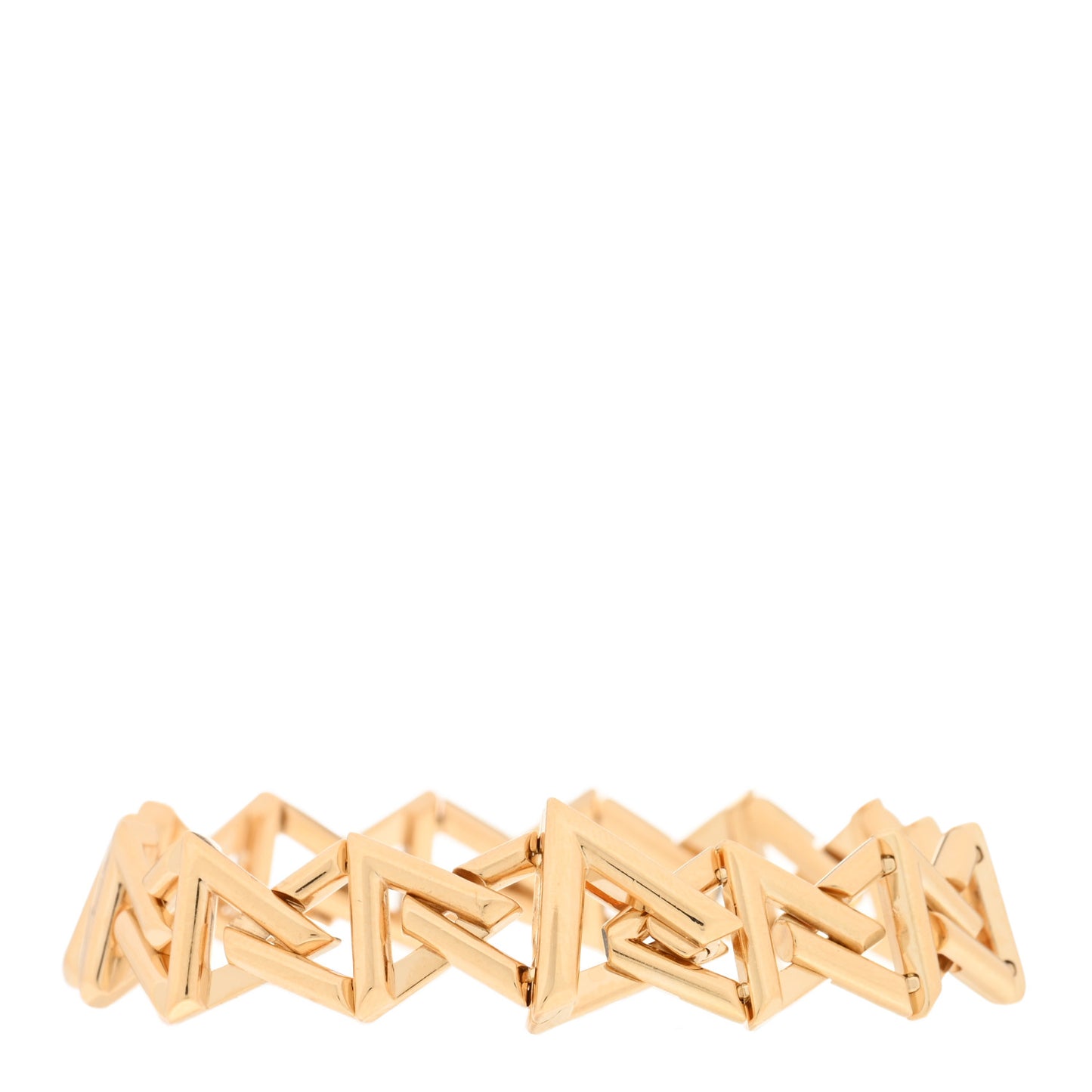 18K Yellow Gold Large LV Volt Curb Chain Bracelet
