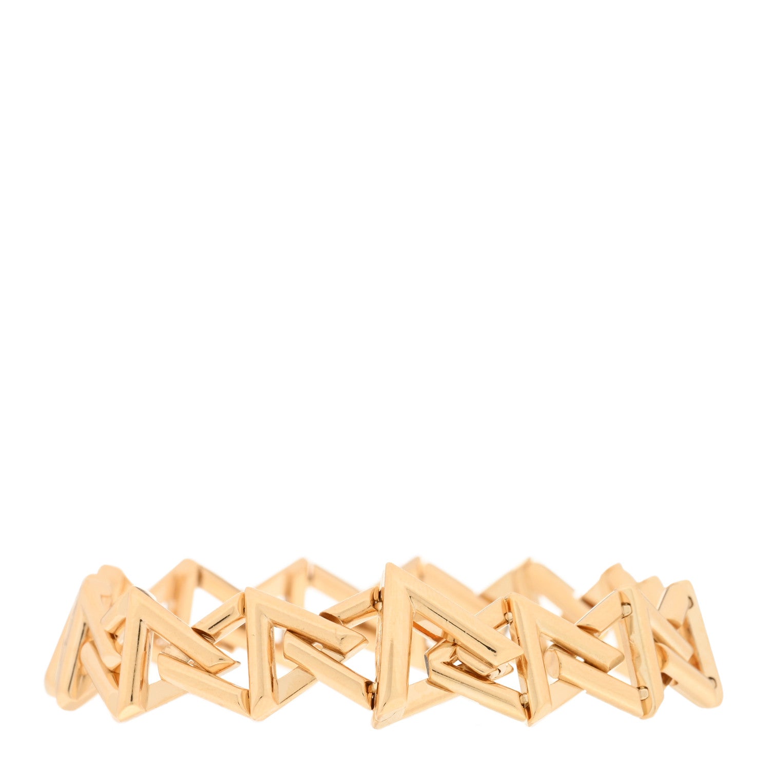 Louis Vuitton 18K Yellow Gold Large LV Volt Curb Chain Bracelet 2 of 4