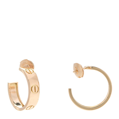 Cartier 18K Yellow Gold 5.5mm LOVE Hoop Earrings 1 of 7