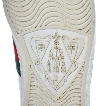 Gucci Calfskin Crocodile Web Mens Ace Sneakers 8.5 White Green 8 of 19