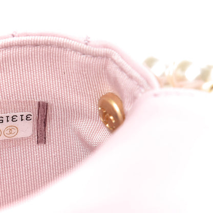 Chanel Calfskin Quilted About Pearls Card Holder Flap With Chain Light Pink 7 of 9