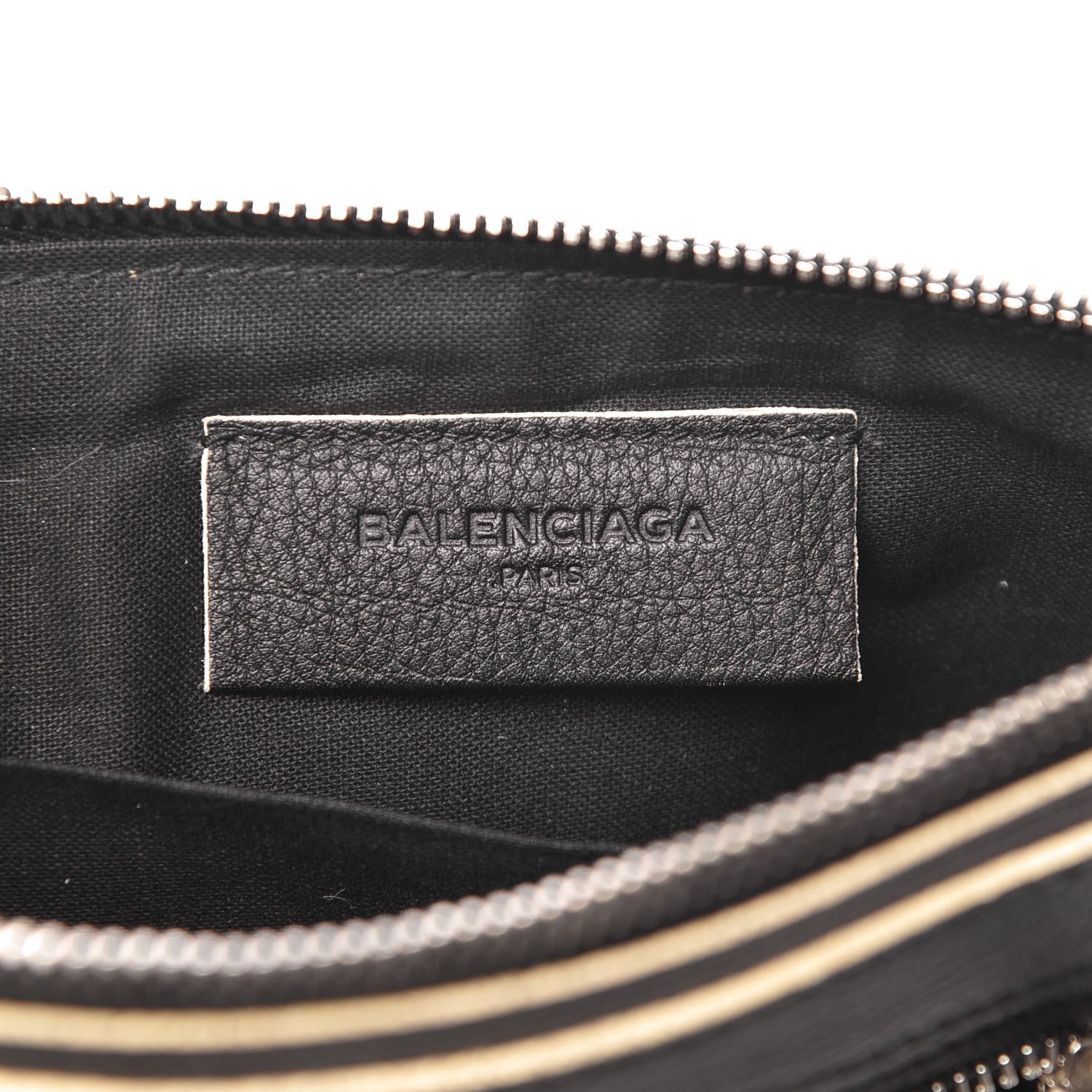 Balenciaga Supple Grained Calfskin Classic Silver Hardware Highlight Pouch Black 6 of 10