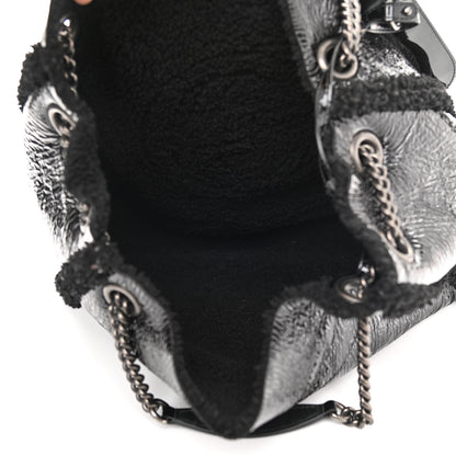 Gucci Patent Shearling Medium Soho Chain Shoulder Bag Black 6 of 14
