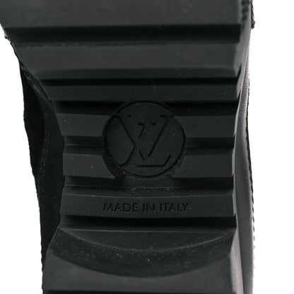Louis Vuitton Suede Monogram Laureate Platform Desert Boots 38.5 Kaki Black 6 of 8
