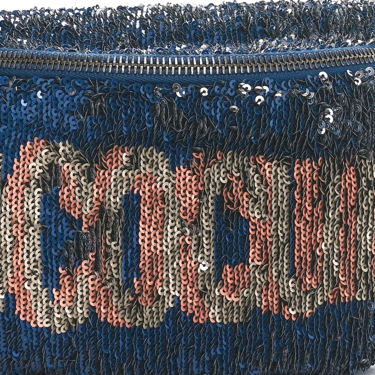 Sequin Coco Cuba Waist Bag Fanny Pack Blue Pink