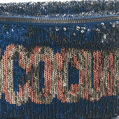 Chanel Sequin Coco Cuba Waist Bag Fanny Pack Blue Pink 8 of 10