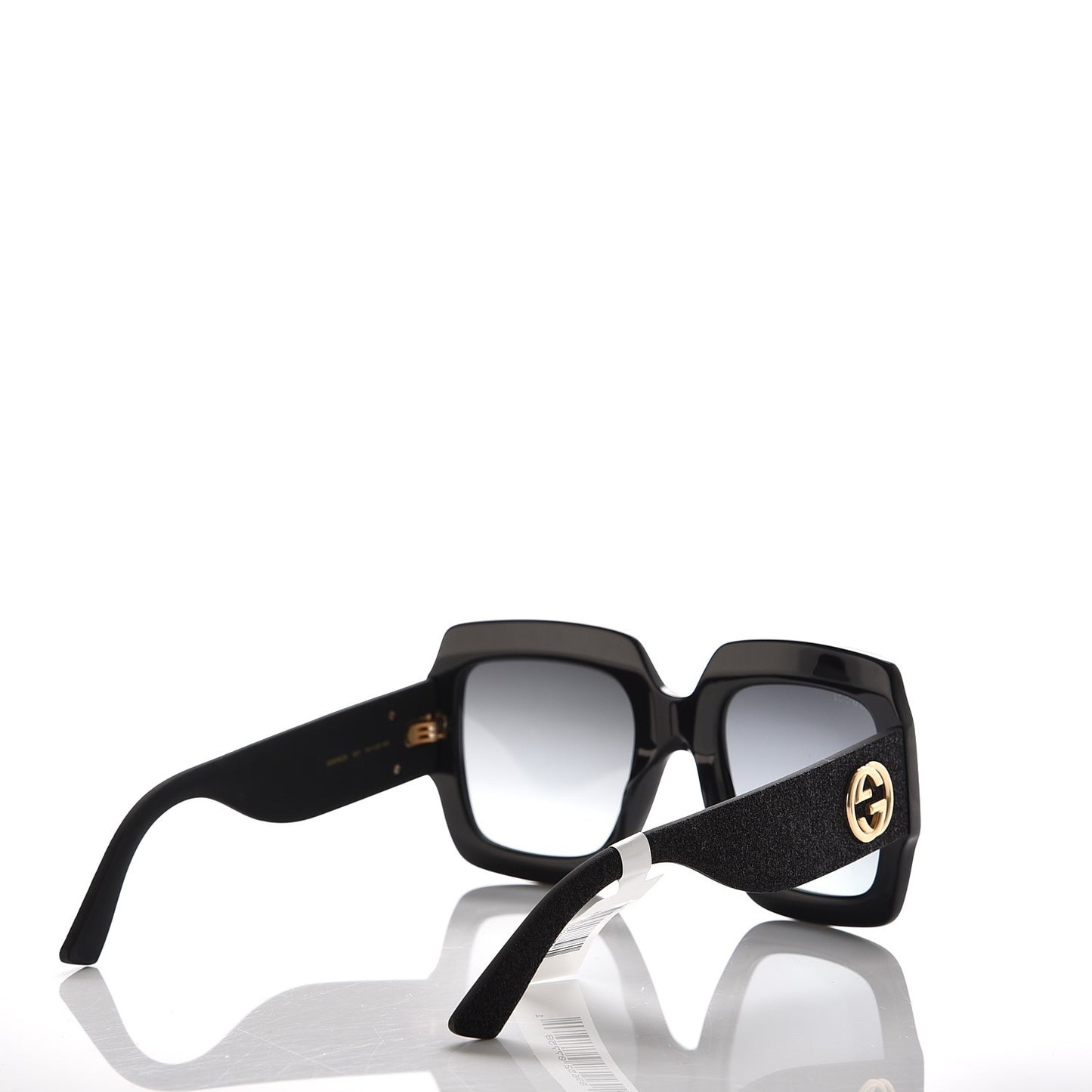 Square Frame GG0102S Sunglasses Glitter Black